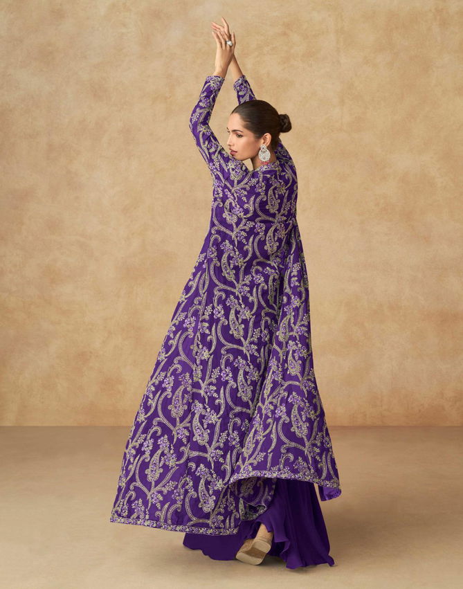 Purple By Aashirwad Georgette Designer Readymade Suits Wholesale Online